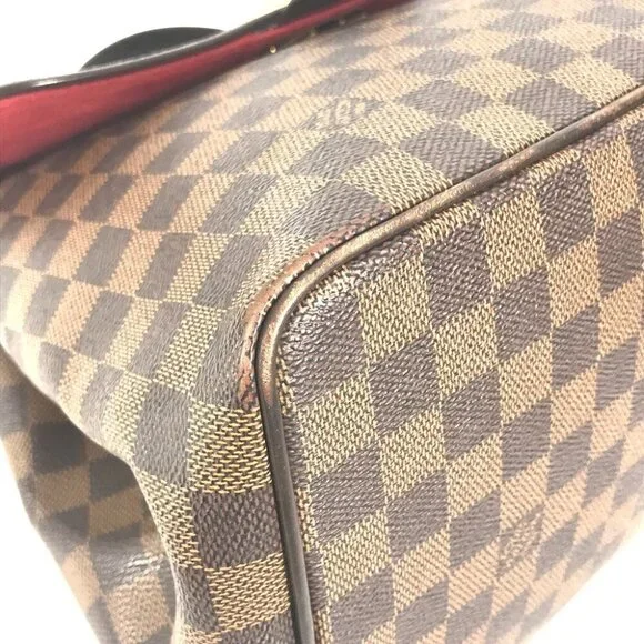 LOUIS VUITTON N41168 Damier Bergamo MM Bag Shoulder Bag Hand Bag Ebene Brown - Picture 4 of 16